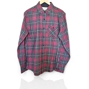 NWT Weatherproof Vintage Men's Plaid Flannel Shirt Button Up Red Yellow‎ Size S